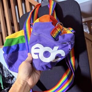 EDC  Insomniac Rainbow Strap Purple Shoulder Bag